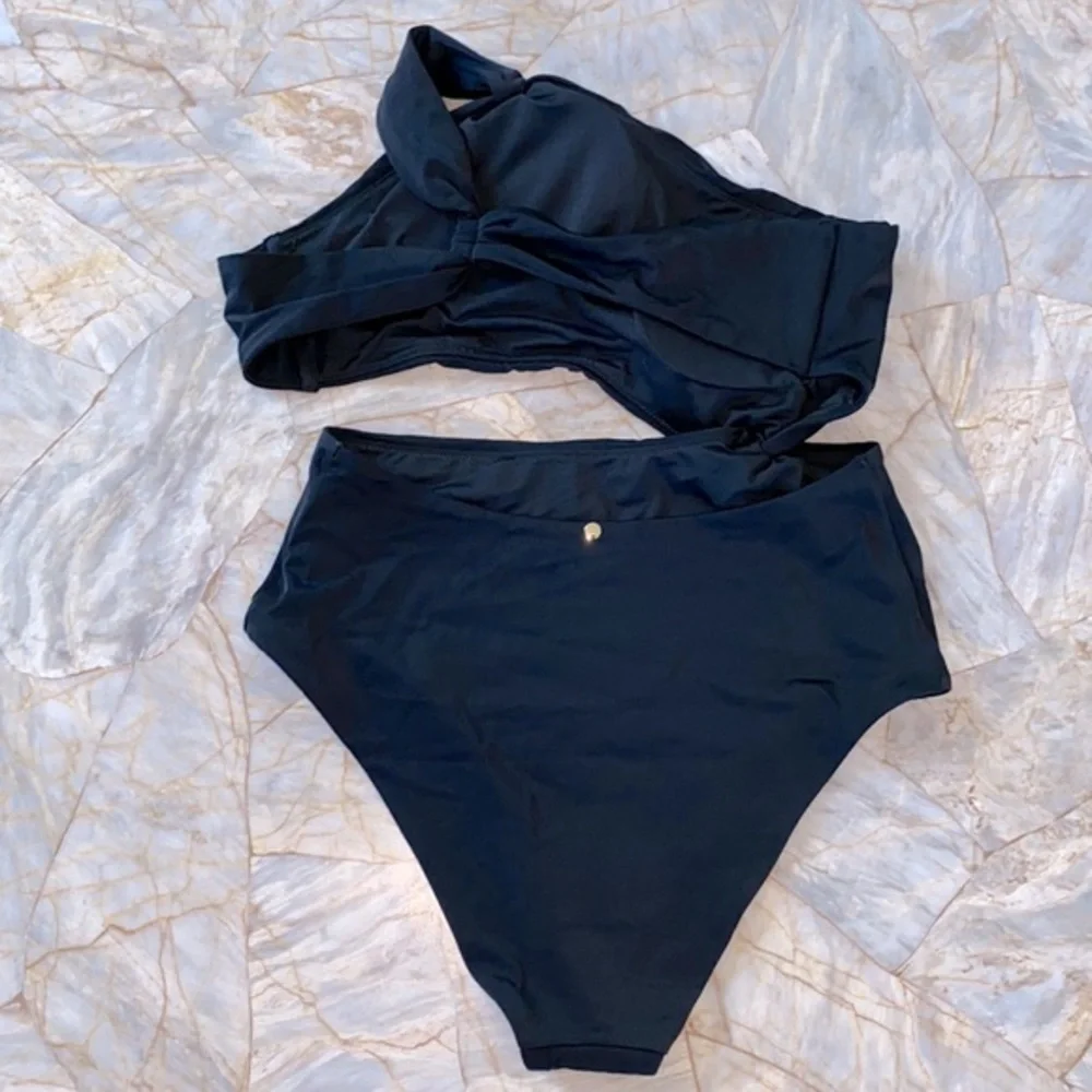 VICTORIA'S SECRET SWIM Twist Monokini One-Piece Swimsuit One‎ Shoulder Black L